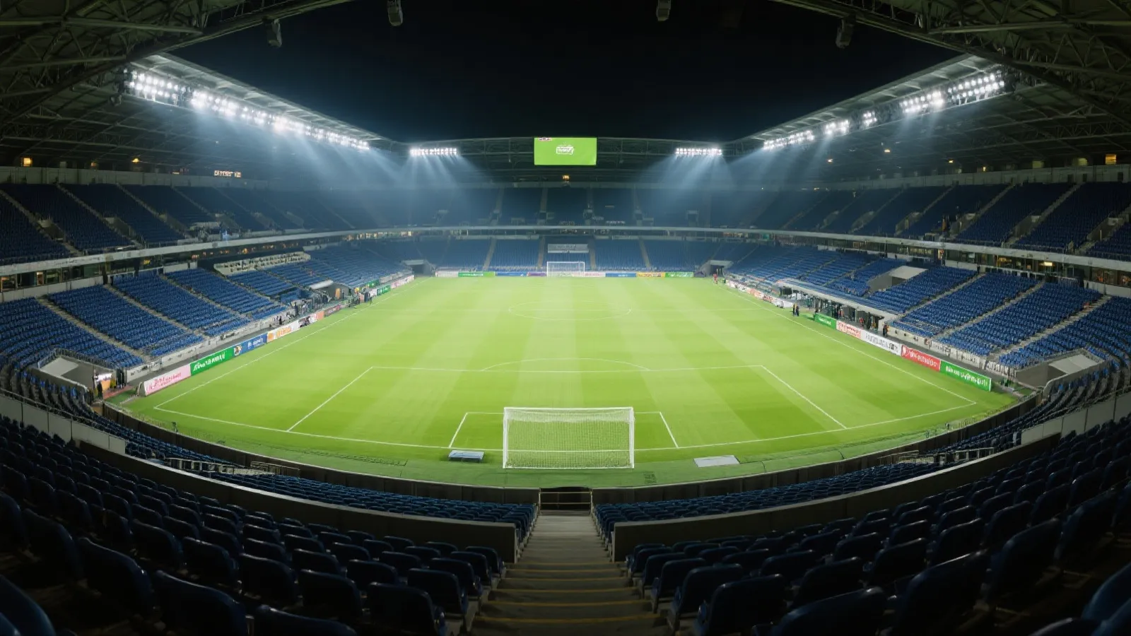 球场灯光与绿茵